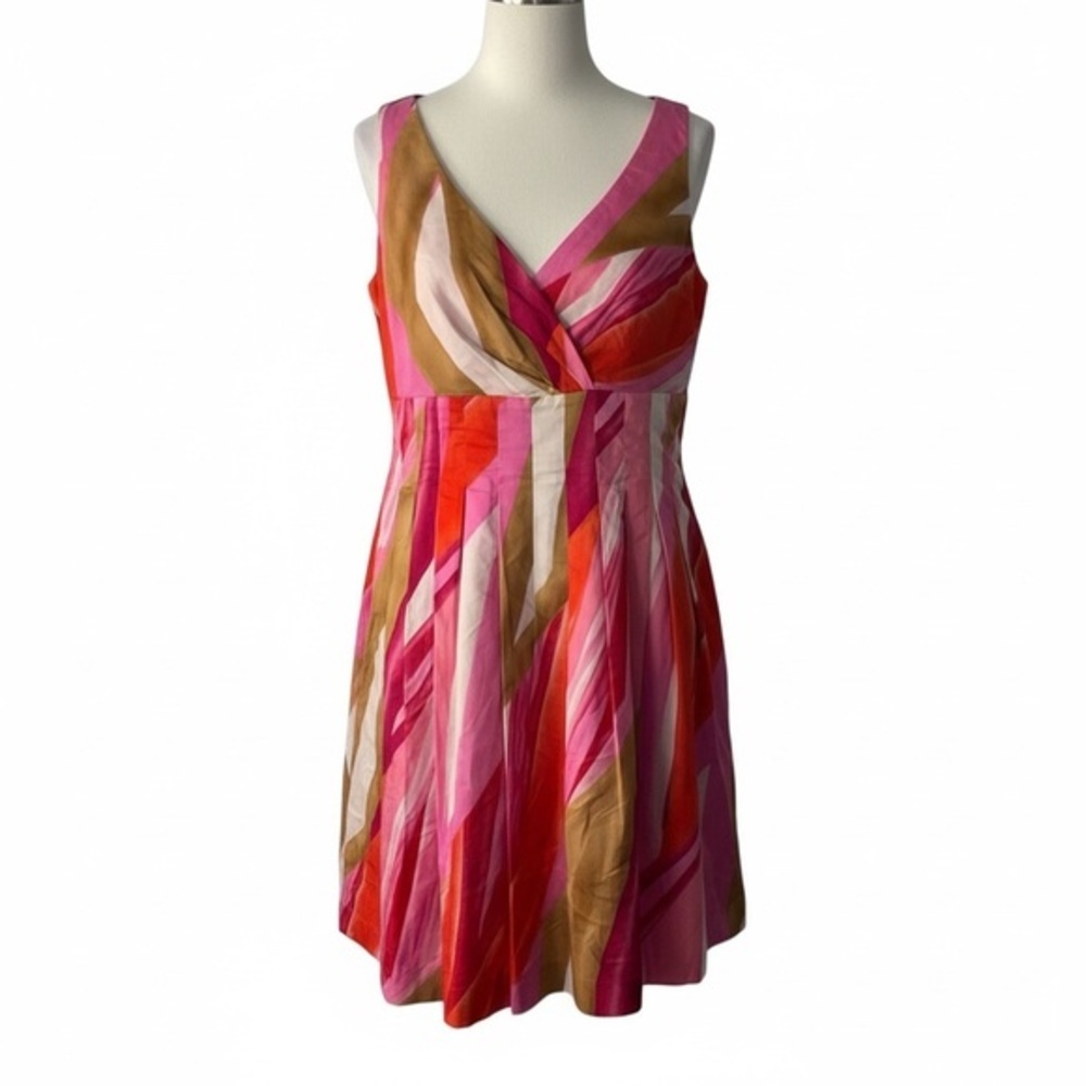 Dressbarn Abstract Print Fit & Flare Dress Size 10 NWT/NWOT
